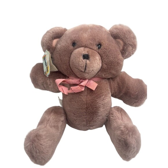 Vintage Snuggables Heartline Plush Bear 1986 Eden Stuffed Animal Toy 11” - Picture 1 of 15